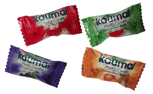 Funda de caramelos kaumal frutal en Quito, Guayaquil y todo Ecuador de fábrica de golosinas Icapeb