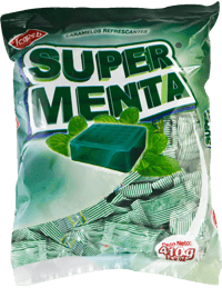 Funda de caramelos super menta en Quito, Guayaquil y todo Ecuador de fábrica de golosinas Icapeb